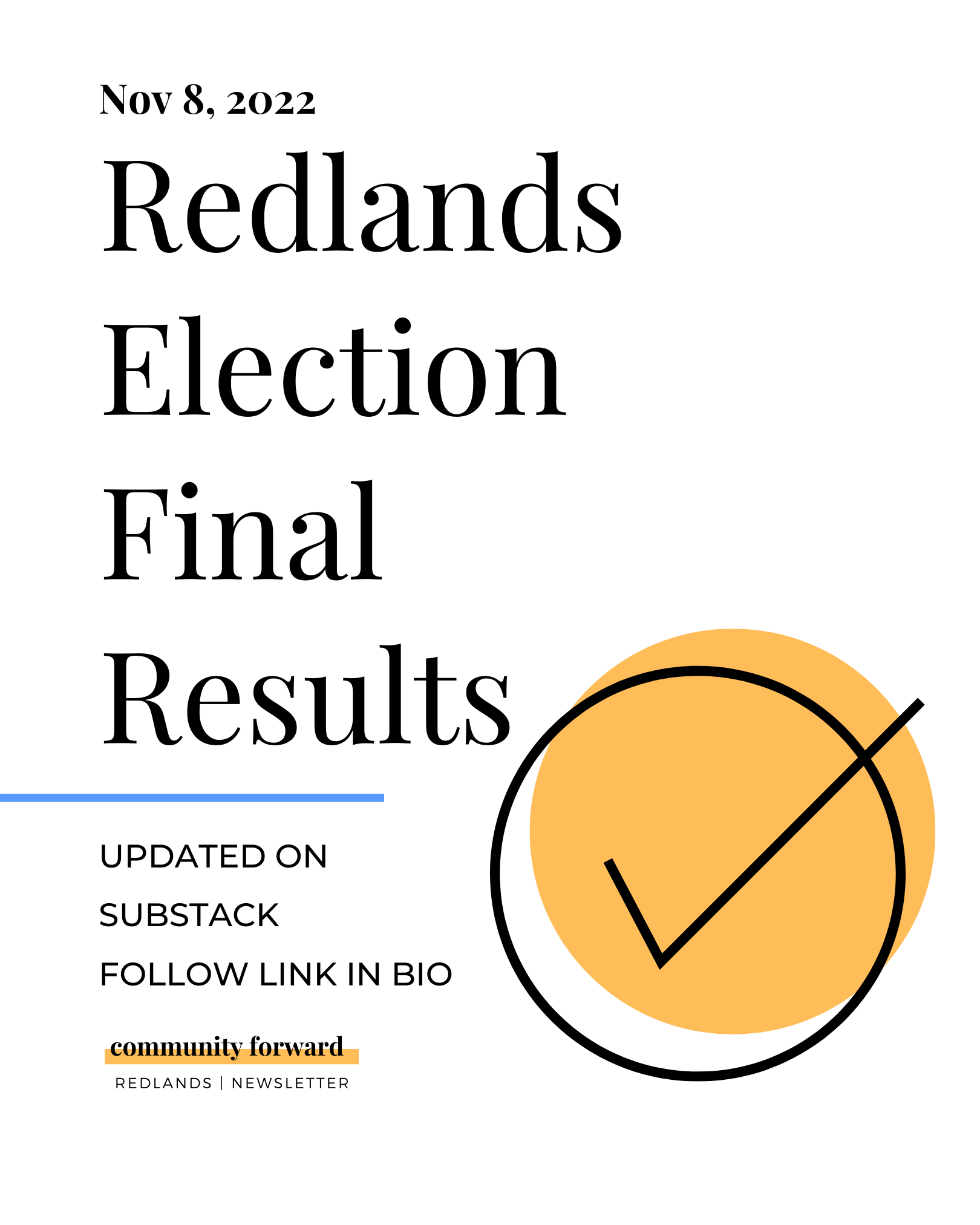 Redlands Election UPDATED Final Results